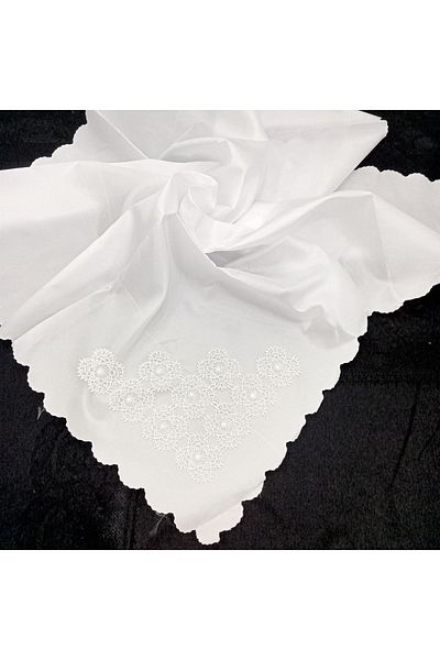 AYHOME White Satin Dowry Bundle - With Pearls and Lace Detail