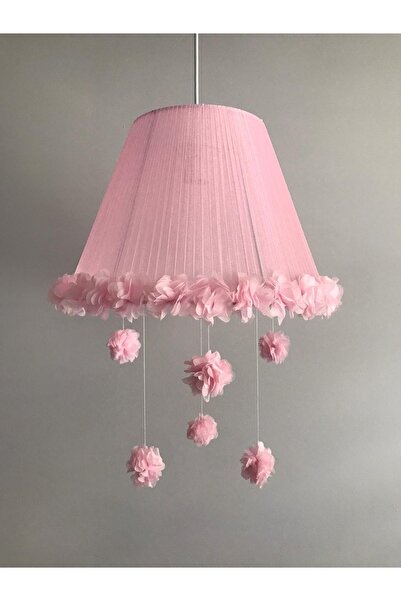 Keçeli parti hayalleri Bebek Çocuk Odası Avize Pembe Sarma Lazer Çiçekli Pembe