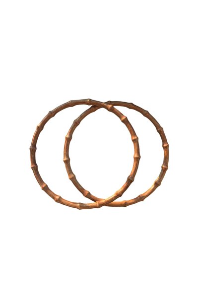 Asel Hobi Tasarım Ahşap Görünümlü Büyük Bambu Çanta Sapı (çift)