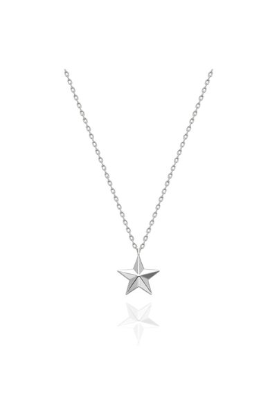 ERKOÇ JEWELLERY Kadın   Gümüş Taşsız Küçük Yıldız Kolye