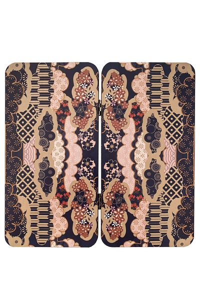 Uçandaire Geometric Patterned Mini Pocket Backgammon - 24x24 cm Backgammon with Plastic Stamps