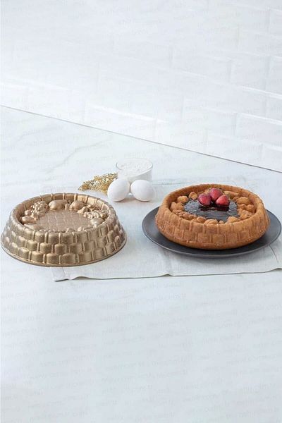 Nehir Violet Gold 26 Cm Cast Iron Cake Mold