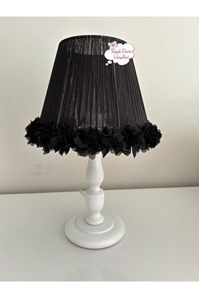 Keçeli parti hayalleri Black Lampshade Tulle Wrapped Floral