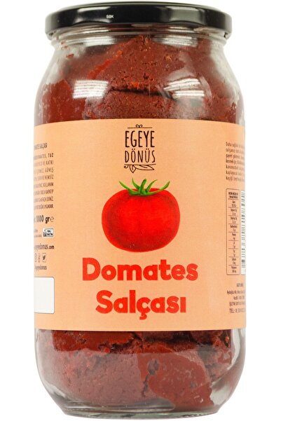 EGEYE DÖNÜŞ Yöresel Evyapımı Domates Salçası Cam Kavanoz-1 Kg (GELENEKSEL YÖN...