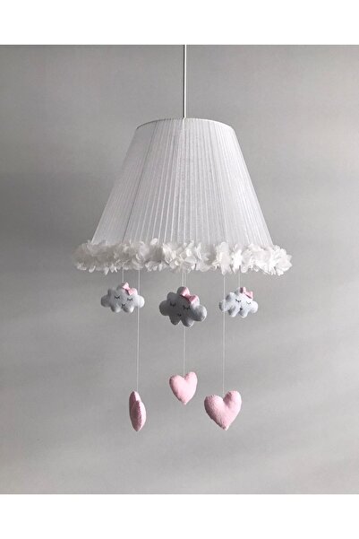 Keçeli parti hayalleri Bebek Çocuk Odası Avize Beyaz Tül Çiçekli Beyaz Bulut ...