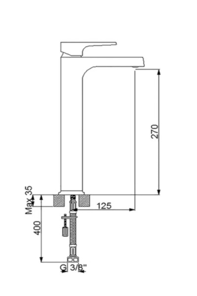 FLEKO High Dish Sink - Matte Chrome Inox, 1st QualitY