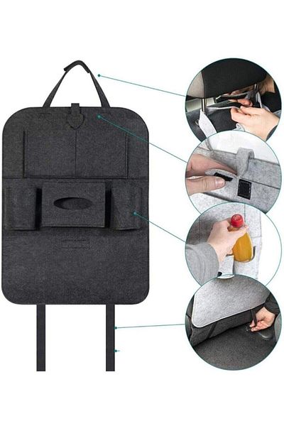 Ankaflex Vehicle Seat Back Item Organizer Felt Organizer Car Interior Auto Bag Organizer