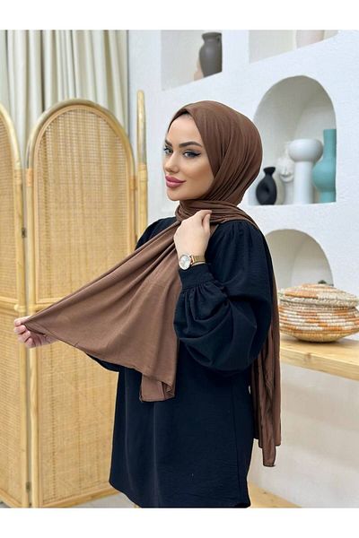 useev Combed Cotton Shawl Chocolate 0001