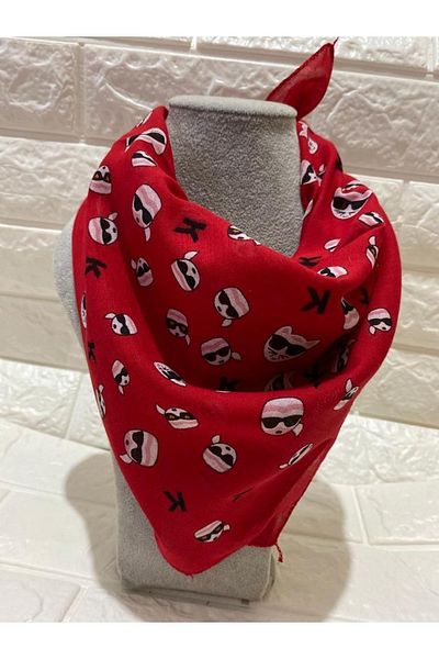 sema aksesuar Unisex Cat Patterned Scarf - Bandana - Glasses Bandana Cat Cotton Scarf