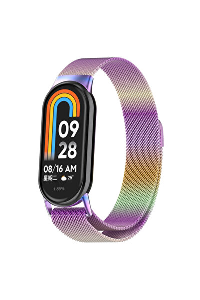 Dexmon Xiaomi Mi Band 8 Mi Band 9 Mi Band 10 Uyumlu Metal Mıknatıslı Hasır Ko...