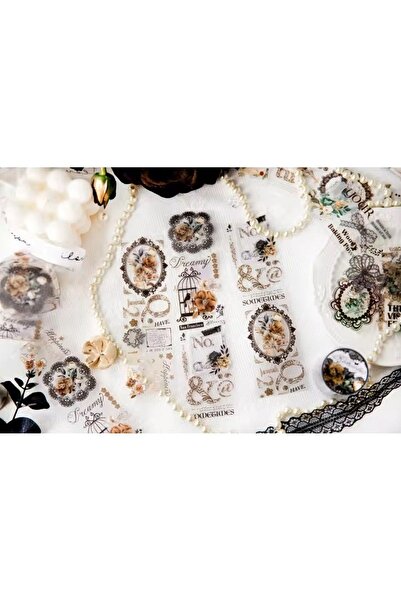 SF SCRAPBOOK KIRTASİYE Scrapbook Washi Journal Dantel Tape Sticker Rulo Pet S...