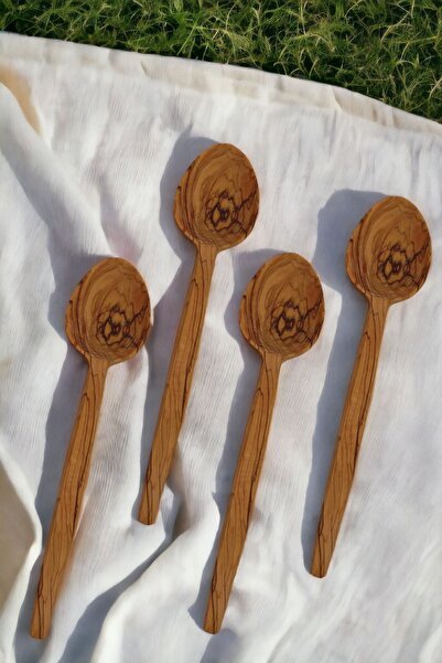 BEF CRAFT Wooden Spoon Tablespoon Wooden Spoon Set of 4 Olive Wood Kitchen Ut...