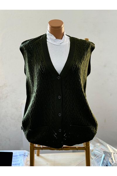 EM&FA TEKSTİL Mother's Vest - Houndstooth Model