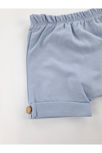 Butik PrinteD Summer Shorts anD T-shirt Set for Baby Boys anD ChilDren - Button DetaileD