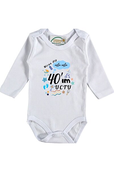 Asilcomkids Baby Boy Bodysuit with I Am 40 Days Old