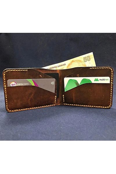 AiryFooT Horizontal Men's Wallet - Diy Ready, Piece Leather, Bifold