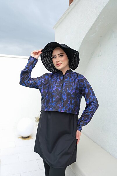 tumabutik Tesettür Desenli  Mayo