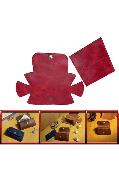 AiryFooT DIY Precut Piece Leather Small Crazy Leather For Women Wallet Making
