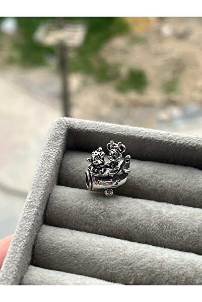 asaf Minnie ve mickey uçak charm | gümüş kaplama