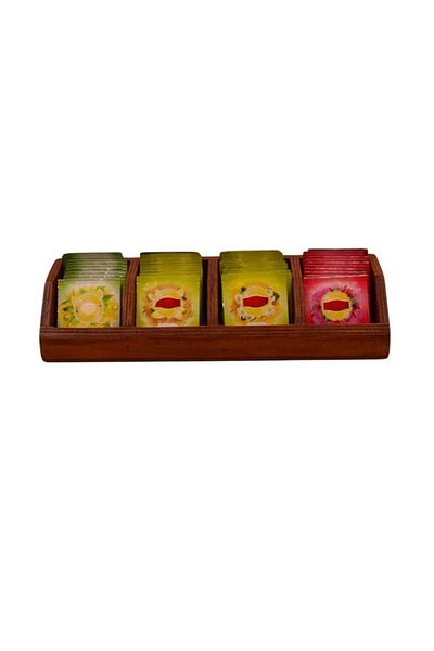 t tun's woods Plant Patterned Wooden Tea Organizer - Tea Bag