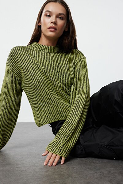 Trendyol Collection Pulover de tricotaj cu gâtul rotund, cu textura moale, antracit TWOAW25KZ00000