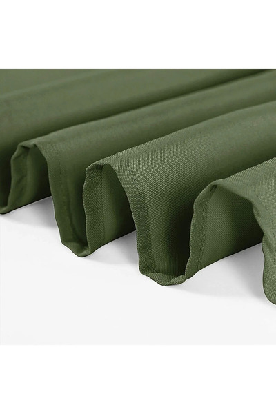 Zeren Home Green Linen Tablecloth - Liquid Resistant, Round and Care Free