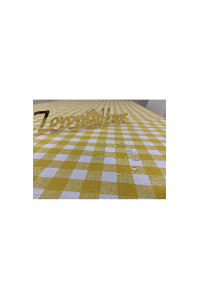 Zeren Home Okrugla, otporna na tečnosti, bezbrižna Karirano Lan Stolnjak