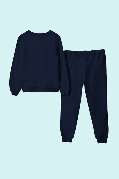 TRENDYOLKIDS Сезонний тонкий костюм для дівчинки темно-синій TKDAW25AU00016