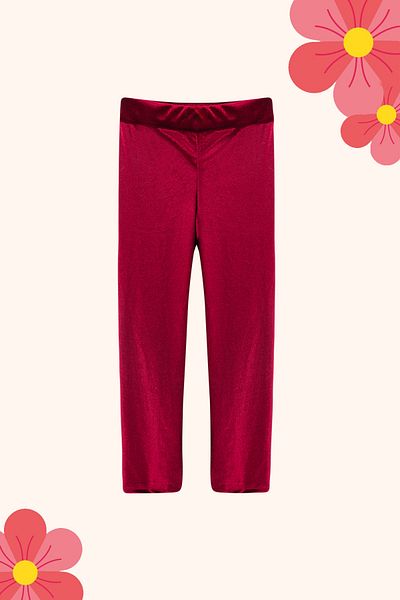 TRENDYOLKIDS Jambiere tricotate din catifea pentru fete bordeaux TKDAW25TA00000