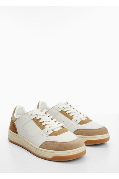 MANGO Man Sneakers aus Ledermix