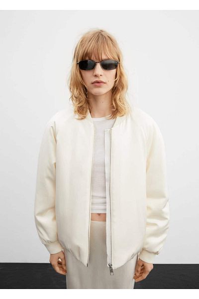 MANGO Woman Quilted Bomber Jacket