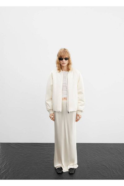 MANGO Woman Quilted Bomber Jacket