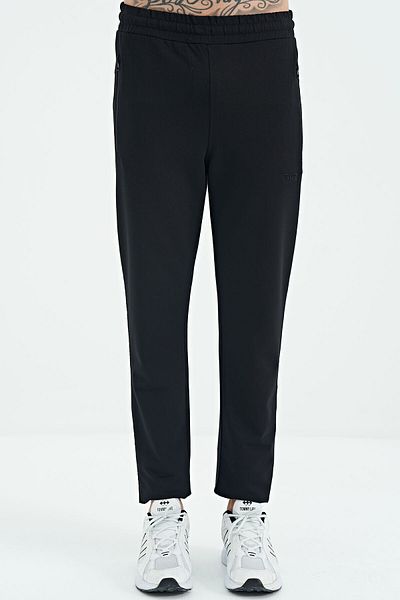 TOMMY LIFE Boyce Black Men's Sweatpants - Classic Leg - 84954