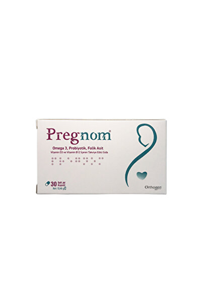 Orthogen Pregnom Omega 3, Probiyotik, Folik Asit, Vitamin D3 Ve Vitamin B12 I...