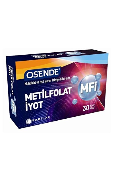 Osende Metilfolat Ve Iyot Tablet Takviye Edici Gıda 30 Tablet