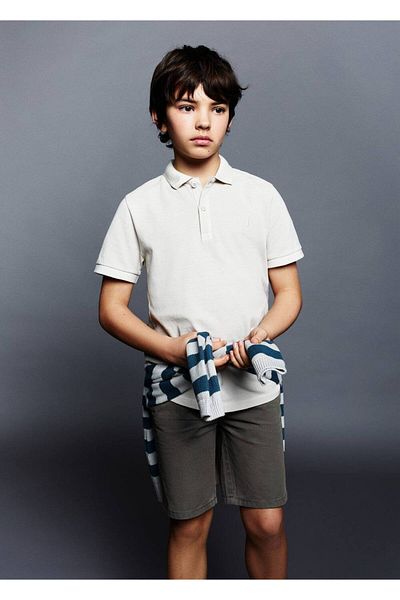 MANGO Kids Schmal geschnittene Chino-Baumwoll-Bermudashorts