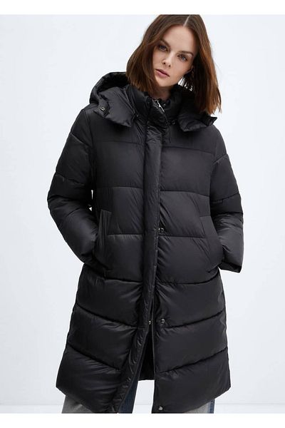 MANGO Woman Steppanorak mit abnehmbarer Kapuze