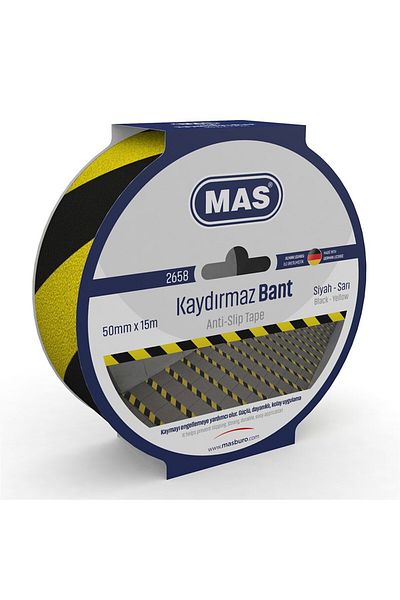 Mas Yellow and Black 50mmx15m Anti-Slip Tape