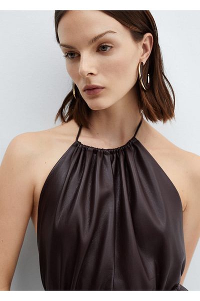 MANGO Woman Δίχρωμα σκουλαρίκια κρίκοι