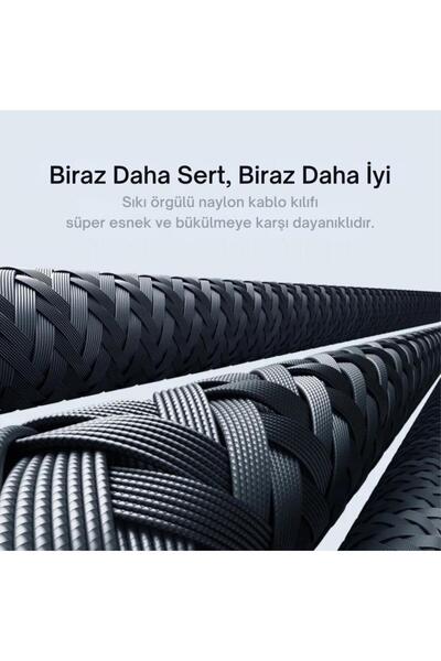 Baseus Süper Dayanıklı 1 Metre 100w Type C To Type C Şarj Kablosu, E-marker Çipli, Akım Isı Korumalı