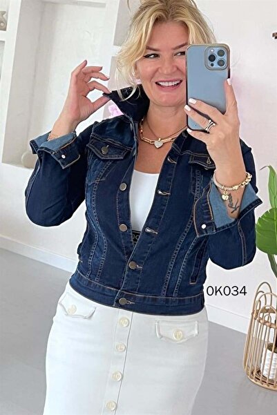 İnce Topuk Lycra Denim Jacket 0K034