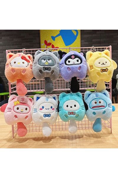 NB market Hello kitty 12 cm Plush Toy - keychain Bag, Ornament Pattern, Sanrio MyMelody Cartoon Cartoon