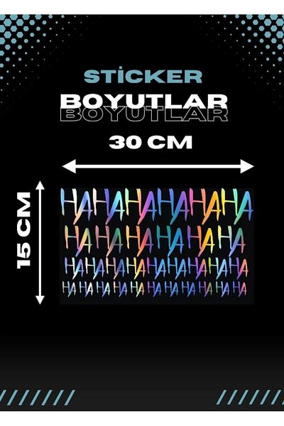 MAD TUNİNG Hahaha Stiker cu hologramă 15cmx30cm pentru Cască Motor-Vehicul