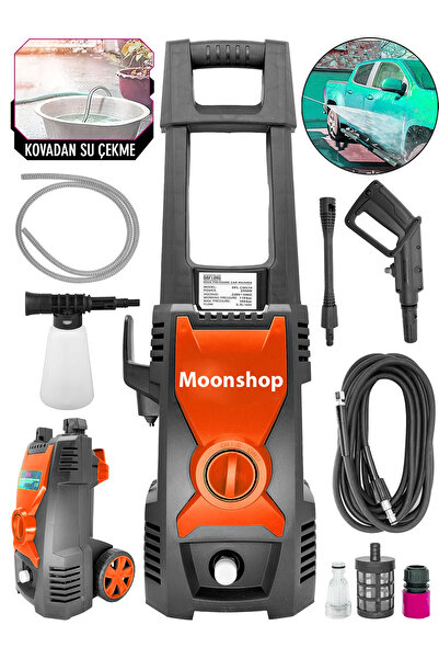 MOONSHOP Japan 180Bar Serisi Musluk Ve Kovadan Çekme Yüksek Basınçlı Bahçe Ot...
