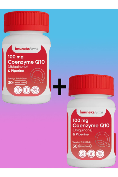 Imuneks الإنزيم المساعد المناعي Q10 - 100 مجم، 30 كبسولة × 2