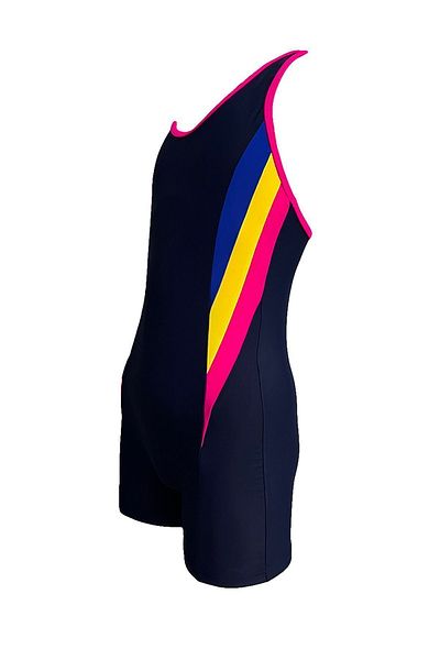 CUPSEA Girl's Navy Blue Piece Swimsuit with Shorts 40 Factor Sun UV Protection