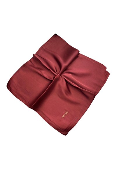 Orkide Kristal Saten Düz Renk Eşarp