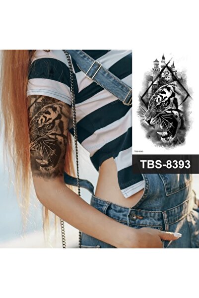 Tattoo Gerçekci Yırtıcı Kaplan geçici dövme tattoo