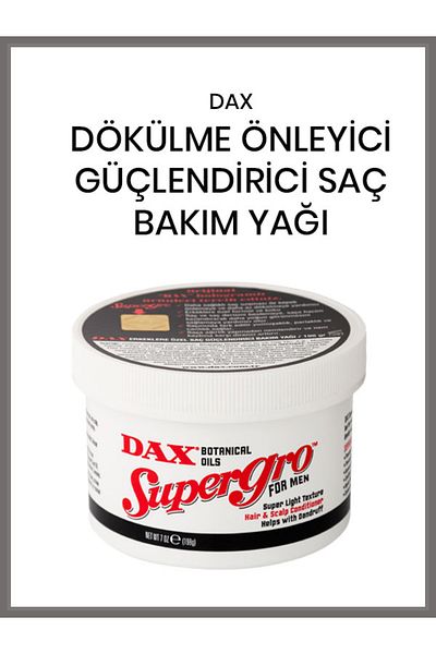 Dax Supergro Men's Hair Care Oil 198 Gr - Anti-Hair Loss & Anti-Dandruff