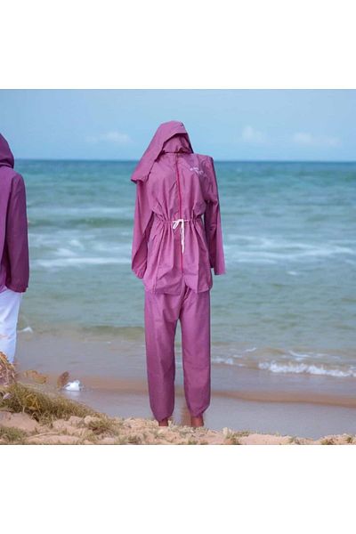 ÇEÇEN HOME Battal 4 Pieces - Fast Drying and Adjustable Zippered Water Repellent Hijab Swimsuit